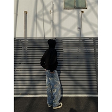 2024/cleanfit牛仔裤水洗碎花朵直筒拖地裤1005-3-SGT02-P65控88，男装牛仔裤，星座1005-3