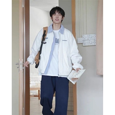 假两件夹克男女2025春秋冬高街刺绣翻领外套复古工装上衣JW26，男装夹克，星座1116A（原606A-3）