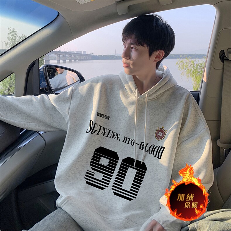 抖音得物供货可提供视频秋冬重磅美式宽松连帽卫衣DL2095,男装卫衣,电商A486