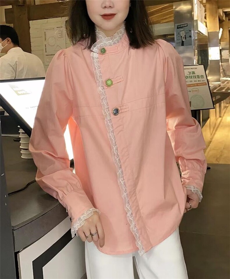 现货：立领花边衬衣，其它，金川古韵(4F)