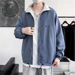棒球服外套男秋季新款潮牌两面穿宽松休闲薄款翻领夹克潮 JZ23图片