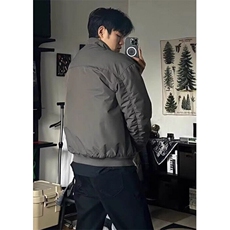 高级感立领飞行夹克男款春秋季硬汉风美式廓形短款棒球服外套上衣，男装夹克，星座1116A（原606A-3）