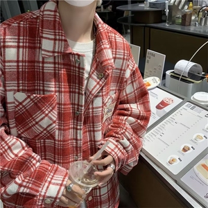 秋季嘻哈新款美式高街港等拼接格子宽松夹克Y6599 P63图片