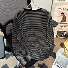 条纹卫衣时尚潮流简约新款流行慵懒原宿气质百搭1523P45，男装卫衣，星座410-2