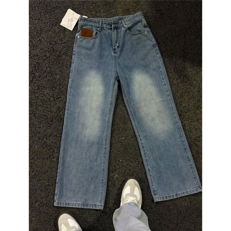 1506/QSYK71590/P60美式高街牛仔裤秋季男款阔腿直筒裤子高品质,男装牛仔裤,星座1506