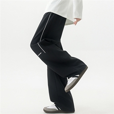 美式春季刺绣条纹垂感运动休闲裤男女运动裤X416B-KL1060-P45限78，男装休闲裤，星座416B