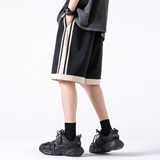 夏季新款冰丝垂感短裤无影墙休闲裤男免烫宽松凉感K23205-P39控58，男装牛仔裤，星座717