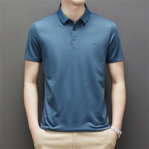 翻领短袖POLO衫男装2023夏季新款潮流时尚POLO打底衫上衣男装潮