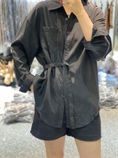 2022秋季新款时尚百搭修身休闲宽松显瘦不规则衬衫，女装衬衫，L·H·X