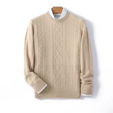 24新品秋冬男士羊毛衫圆领厚毛衣针织衫打底衫，男装羊毛衫，德晨羊绒