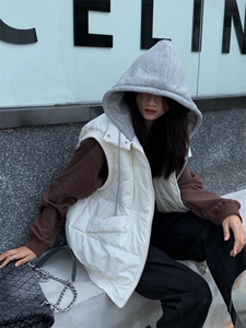 帽子拼接马甲图片