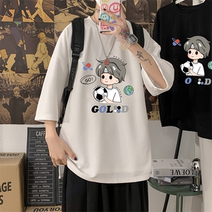 Q11207-P30 春夏季七分袖t恤男大码五分袖男短袖中袖图片