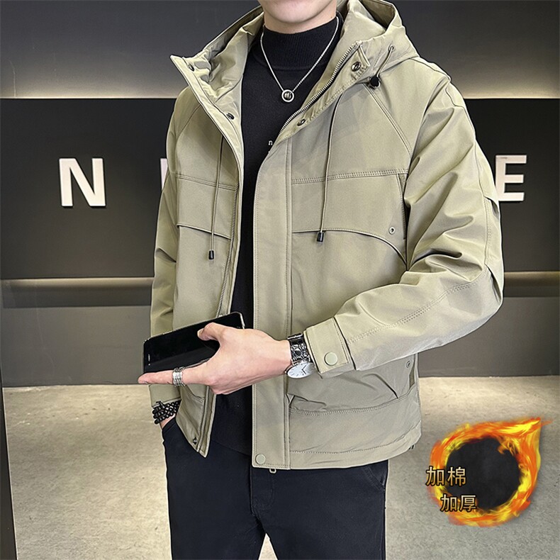 703-C12-P105秋冬男士连帽防水大口袋休闲棉衣夹克外套,男装夹克,星座703-1