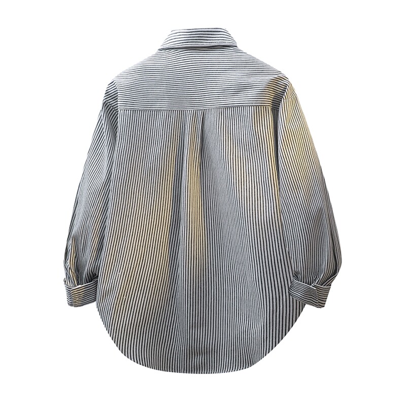 港风条纹衬衫宽松外套男女衬衣内搭格子衬衫CS2506P30,男装衬衫,电商A128