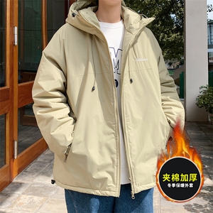 2024冬上新港风男加绒加厚连帽棉衣冲锋衣棉服外套男装JK2800P95图片