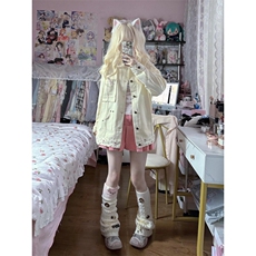 【有货】碎花领拼接外套男女同款春秋情侣工装夹克K95CC-特P60，男装夹克，星座1007（原301D）