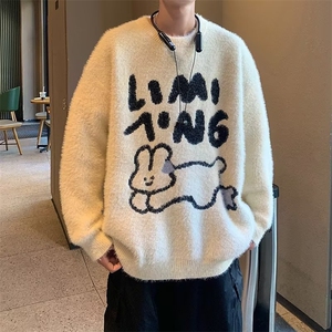 美式圆领毛衣男慵懒风休闲针织衫 Y504 P48图片