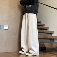 K90批38控68秋季小香风拖地裤男裤子垂感百搭美式休闲裤长裤，男装休闲裤，电商D229A