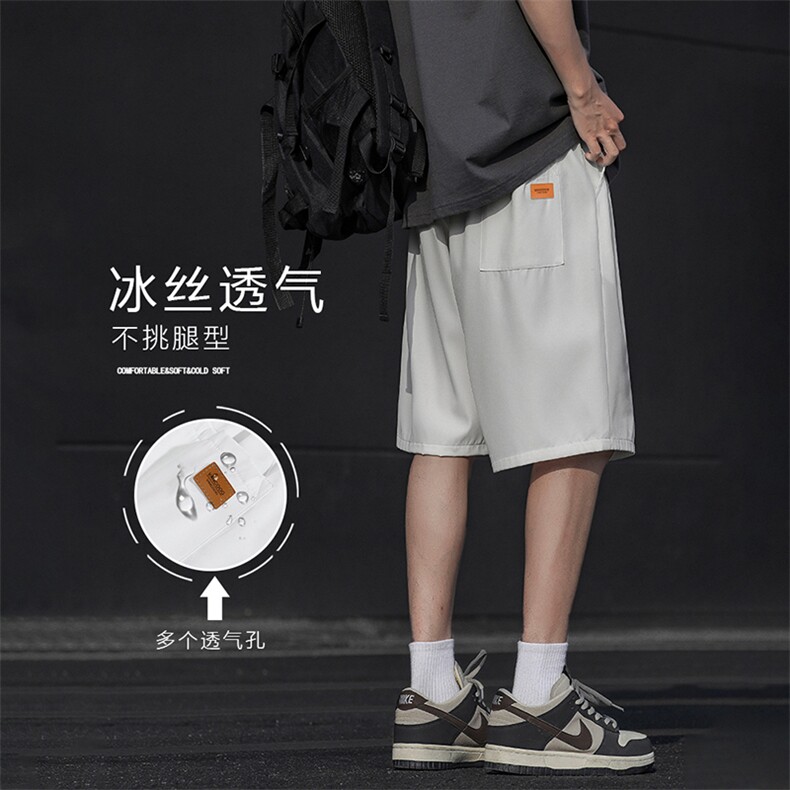 2024夏季冰丝薄款速干痞帅潮牌运动百搭男生五分裤子DK509-特批17,男装牛仔裤,星座718-1