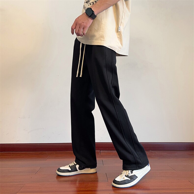 韩版ins复古小众港味宽松百搭休闲阔腿裤长裤KK315-35,男装休闲裤,星座911-3