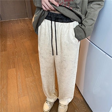 2025秋季新款拼接腰头条纹褶皱宽松休闲裤B315-K103-特p40控78，男装休闲裤，电商B315