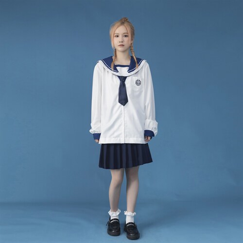 中性女类C316CS678P65JKDK水手服制服宽松班服情侣装男女款拼接,男装工装外套,电商C316