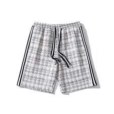 1白底短裤男大码M-5XL中性风男士中裤男潮流五分裤DK8797P40控59，男装牛仔裤，星座226-2