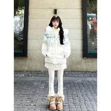 1506-1/M78901/P99女生冬季清纯甜妹可爱少女毛领连帽棉服，男装棉衣，星座1506-1