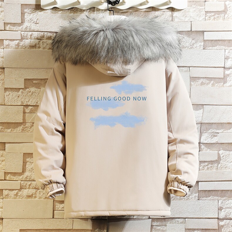 MM48143-P130冬季大毛领衣男士大码加厚袄男服砖墙,男装棉衣,电商A040A