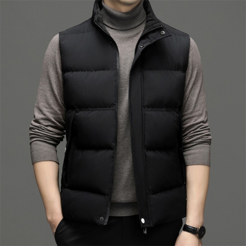 棉服男马甲冬季加厚背心外套中年男士休闲爸爸冬装无袖坎肩马夹,男装背心/马甲,电商B212（原钱塘6029）