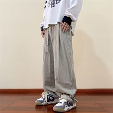 设计感裤子潮牌痞帅炸街男女小众美式复古工装阔腿长裤AK797-P40，男装休闲裤，星座1008