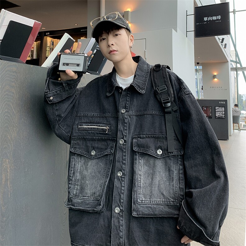 牛仔外套男春秋韩版潮流潮牌夹克男青少年学生上衣服JK0708-P68,男装夹克,星座308B-1