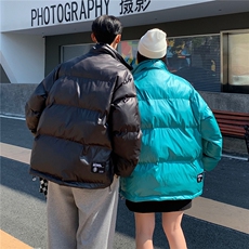 EQ331覆膜亮面冬季立领面包服棉衣外套男2024新款情侣装冬装棉服，男装棉衣，电商C306-1