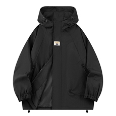 现货防水防风美式冲锋衣外套宽松大码男士连帽工装夹克JK988-P75，男装夹克，电商A006