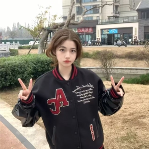 春秋新款复古潮嘻哈棒球服外套JKX1028图片