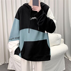 7XL-M港风卫衣男2023春季新款胖子长袖上衣加肥加大码主推货足,男装卫衣,钱塘717(原712)