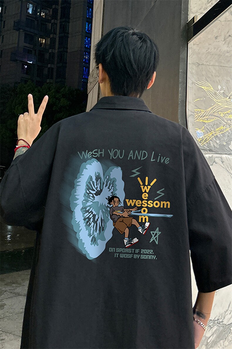 量大优供视频冰丝短袖衬衫男DS242-特P25,男装T恤,电商B367