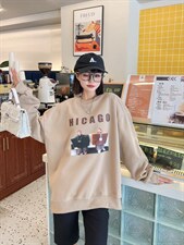 现货秋季新款:时尚潮流新款圆领卫衣，女装卫衣/绒衫，泽妤