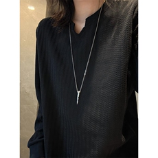 美式高街千鸟格子长袖T恤男女亨利V领英伦雅痞休闲宽松长袖打底衫，男装T恤，电商A443