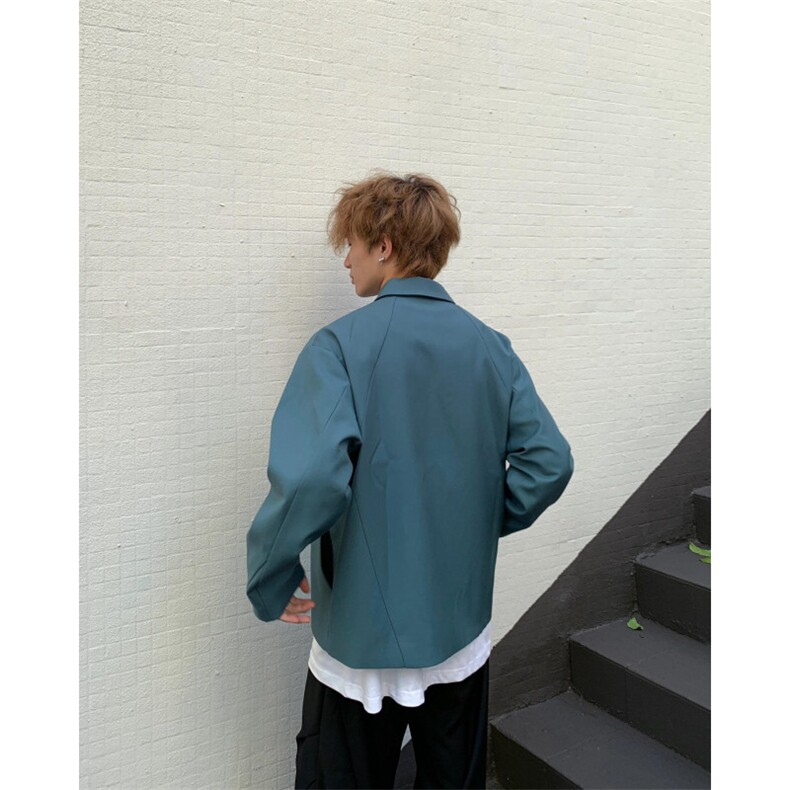 【有货】cleanfit蓝色短款外套男高级感痞帅行政夹克Y165HH-特P55,男装夹克,星座1007（原301D）