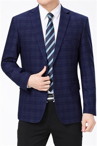 时尚西服春秋季男士商务休闲宽松中年正装西装外套男西服男装图片