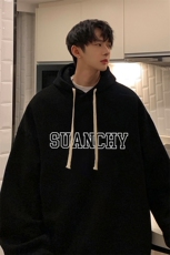 wassupcandy大码连帽卫衣男春秋季2025新款潮流重磅宽松慵懒外套，男装卫衣，电商A040