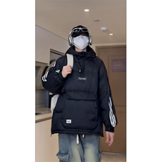 男士加厚套头羽绒服男宽松外套青年潮流冬季字母A266-YR04-P200，男装羽绒服，电商A266