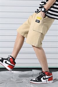 A003-HK7013-P45 夏装时尚男装贴标潮牌工装裤 卷帘门2图片
