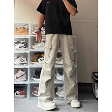 现货DK8280-批55春秋季宽松直筒迷彩脏脏裤潮牌牛仔裤，男装牛仔裤，星座603-2