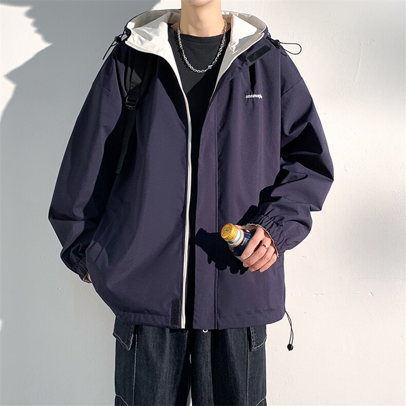 2024春季新款现货户外双面穿立领夹克男冲锋衣外套JK902-P80,男装夹克,星座1204-3