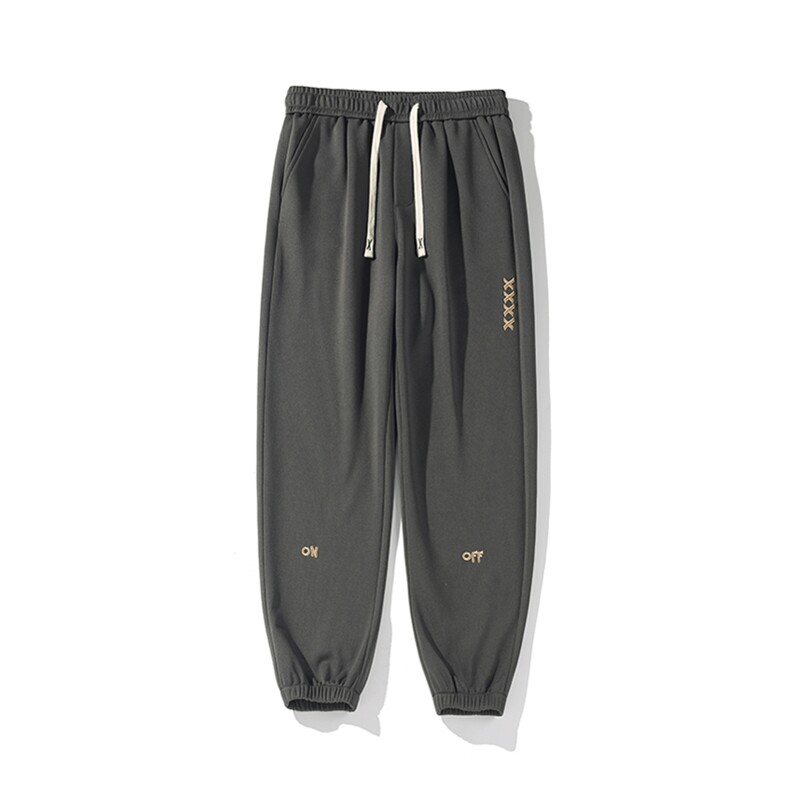 2025冬季新款内景大码加绒菠萝格刺绣卫裤M-5XHK23865-特P35,男装休闲裤,电商A022