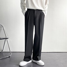 西裤男士韩版潮流垂感百搭帅气直筒2025秋冬ins长裤K6752-P41，男装西裤，星座412-3