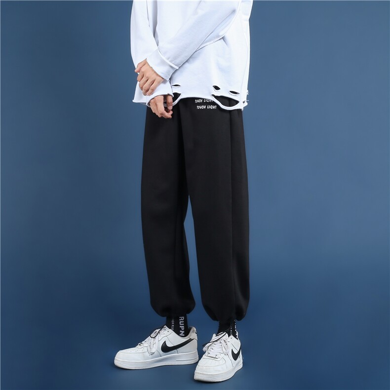 秋冬宽松字母休闲裤九分裤卫裤X715WK512P45控68，男装牛仔裤，星座715