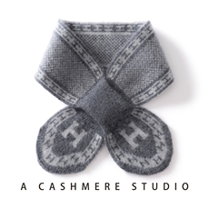 2025年秋季新款提花针织羊绒小围脖时尚休闲通勤百搭，围巾，臻歆羊绒